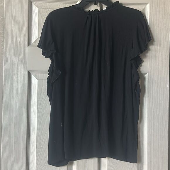 GAP Elegant Black Ruffle Flutter Sleeve Top! - Picture 5 of 10